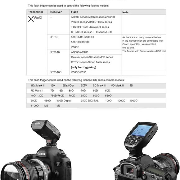 Godox XPro-C TTL Wireless Flash Trigger Transmitter 2.4G X System HSS 1/8000s Fo - Picture 8 of 10